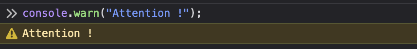 console warn